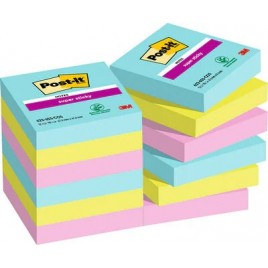 PACK 12 BLOCS 90 HOJAS NOTAS ADHESIVAS 476X476MM SUPER STICKY COLECCIoN COSMIC CAJA CARToN 622 12SS COS POST IT 7100290180