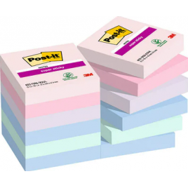 PACK 12 BLOCS 90 HOJAS NOTAS ADHESIVAS 476X476MM SUPER STICKY COLECCIoN SOULFUL CAJA CARToN 622 12SS SOUL POST IT 7100290159