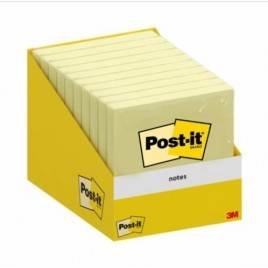 BLOC 100 HOJAS NOTAS ADHESIVAS 76X76MM CANARY YELLOW ENCELOFANADO 6820 CY W10 POST IT 7100317841