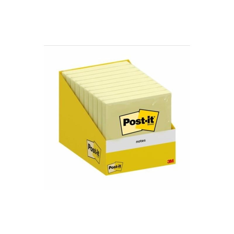 BLOC 100 HOJAS NOTAS ADHESIVAS 76X76MM CANARY YELLOW ENCELOFANADO 6820 CY W10 POST IT 7100317841