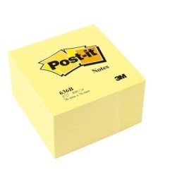 CUBO 450 HOJAS NOTAS ADHESIVAS 76X76MM CANARY YELLOW 636 B POST IT 7100172238