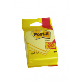 CUBO 37575 HOJAS NOTAS ADHESIVAS 76X76MM CANARY YELLOW EMBLISTADO INDIVIDUAL 5426P POST IT 7100172391