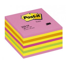 CUBO 450 HOJAS NOTAS ADHESIVAS 76X76MM COLORES NEoN 2028 NP POST IT 7100200378