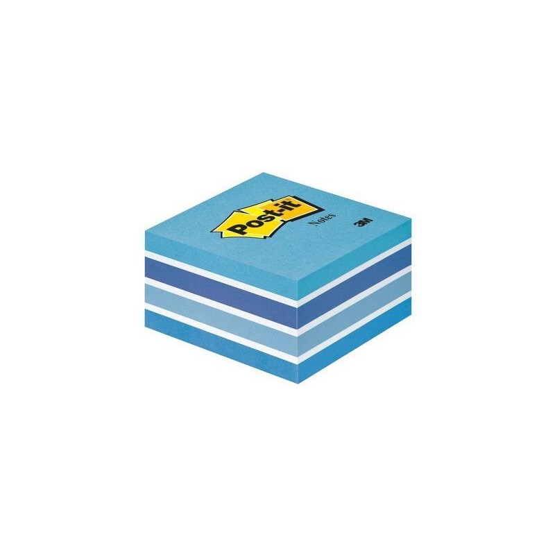 CUBO 450 HOJAS NOTAS ADHESIVAS 76X76MM COLORES SURTIDOS AZULES 2028 B POST IT 7100172385