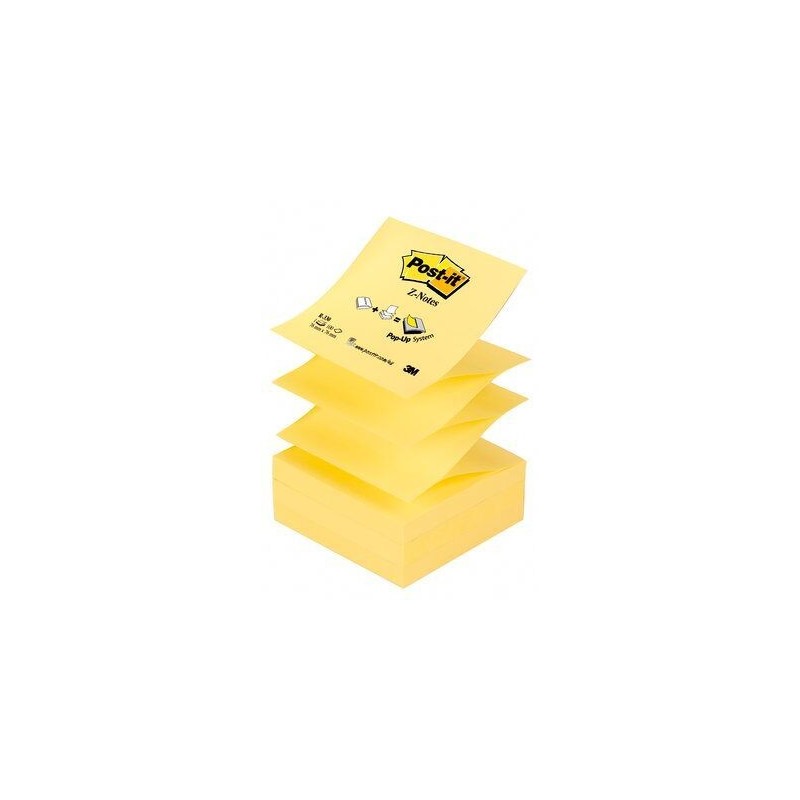 BLOC 100 HOJAS Z NOTES ADHESIVAS 76X76MM CANARY YELLOW R330 CY W10 POST IT 7100317838