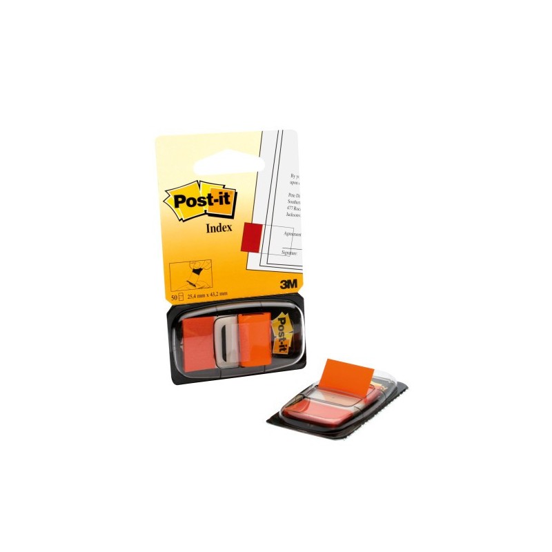 BLISTER DISPENSADOR 50 MARCADORES INDEX NARANJA 254X432MM 680 4 POST IT 7000144932