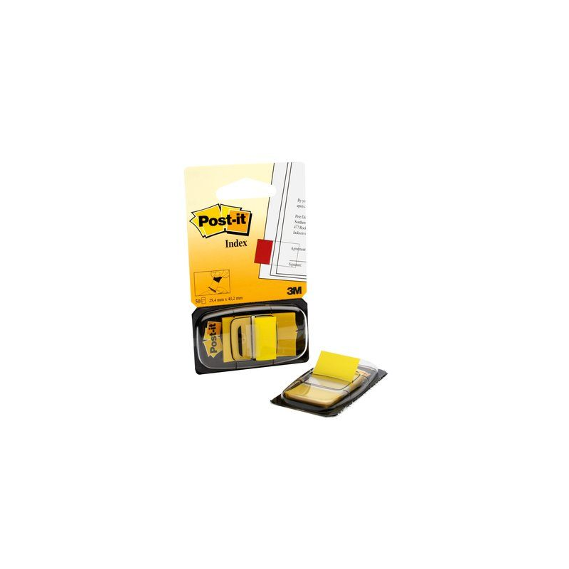 BLISTER DISPENSADOR 50 MARCADORES INDEX AMARILLO 254X432MM 680 5 POST IT 7100102671