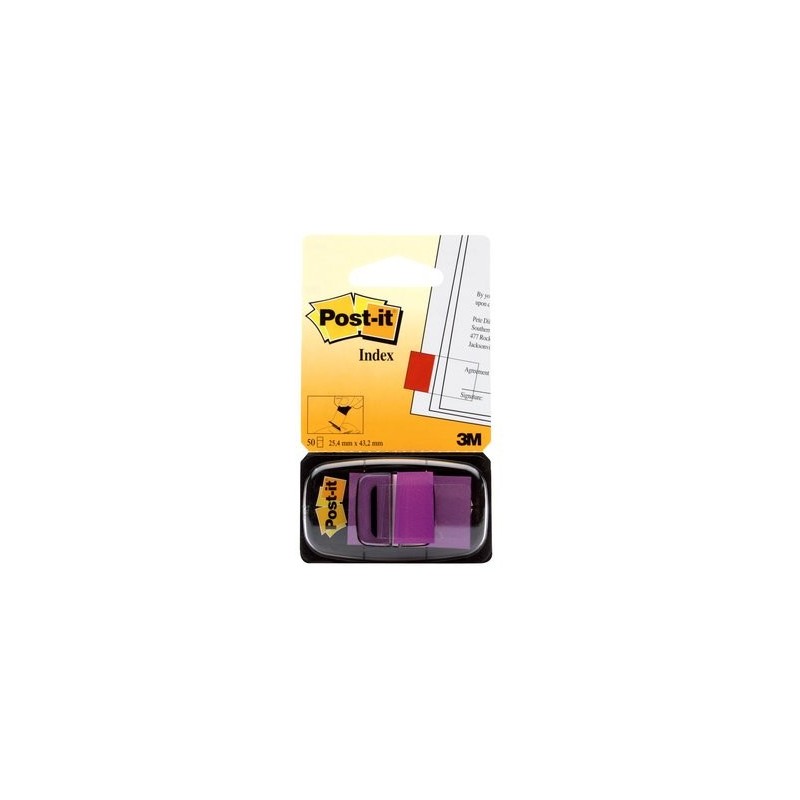 BLISTER DISPENSADOR 50 MARCADORES INDEX VIOLETA 254X432MM 680 8 POST IT 7000144933