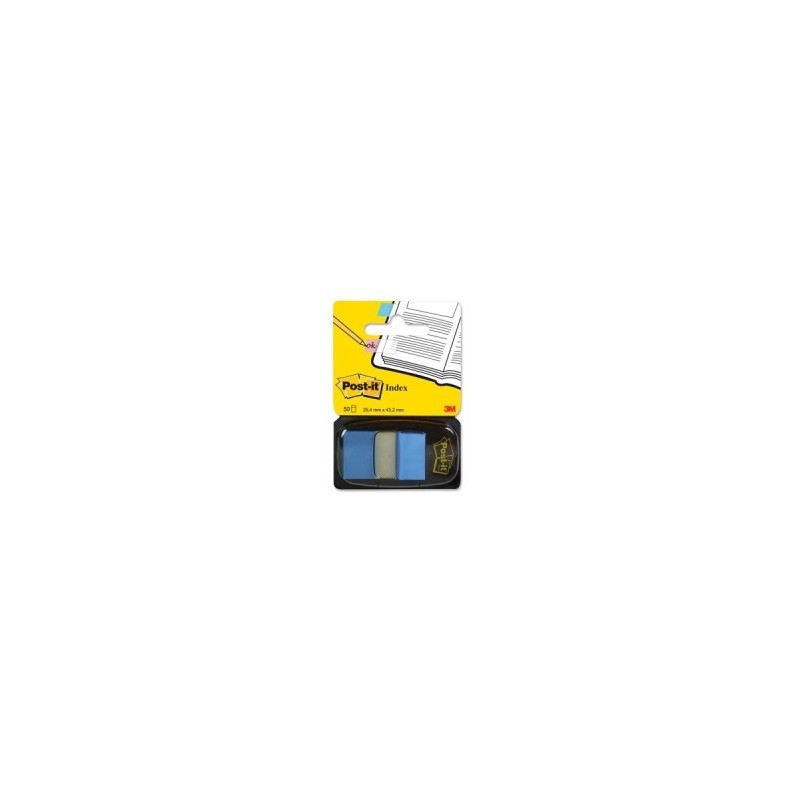 BLISTER DISPENSADOR 50 MARCADORES INDEX AZUL BRILLANTE 254X432MM 680 23 POST IT 7000144930
