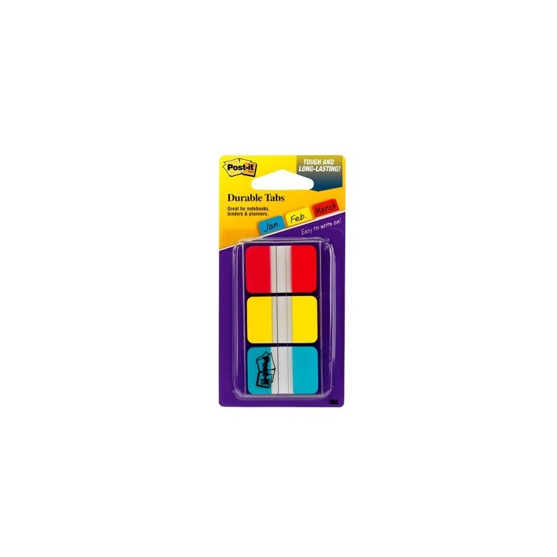 PACK 3 DISPENSADORES X 22 MARCADORES INDEX RiGIDO 254X38MM COLORES SURTIDOS 686 RYB POST IT 7000146810