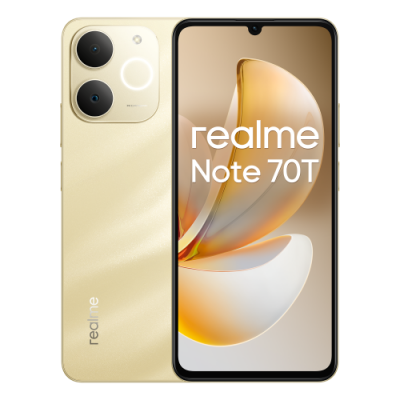 realme Note 70T 171 cm 674 SIM doble Android 15 4G USB Tipo C 4 GB 256 GB 6000 mAh Oro