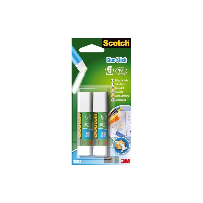 PACK 2 BARRAS ADHESIVO PERMANENTE 8G 6216CN SCOTH 7100115379