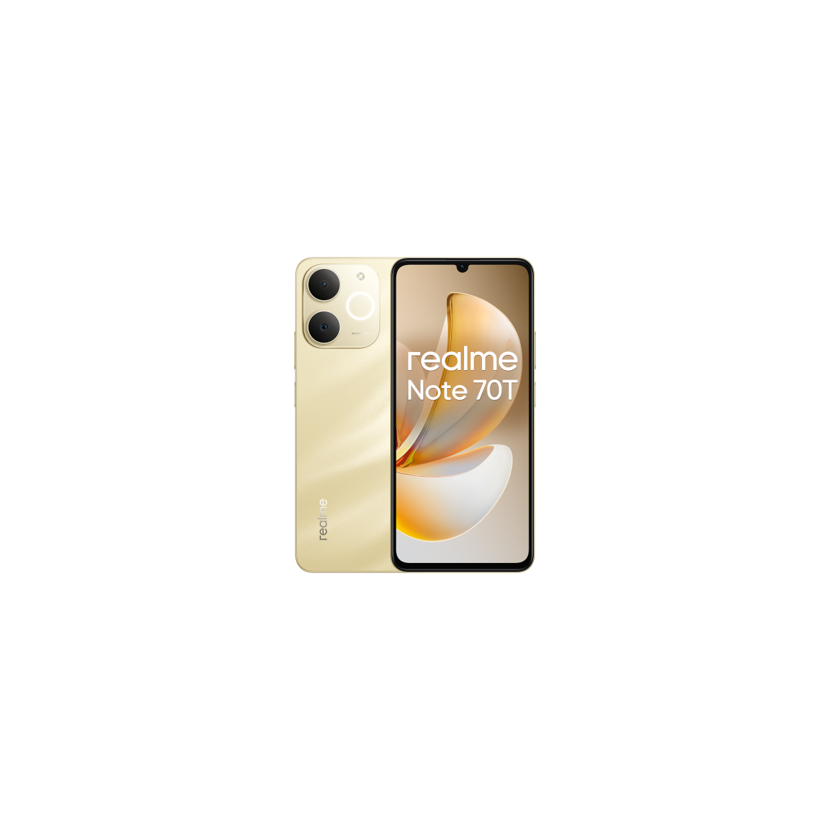 realme Note 70T 171 cm 674 SIM doble Android 15 4G USB Tipo C 4 GB 128 GB 6000 mAh Oro