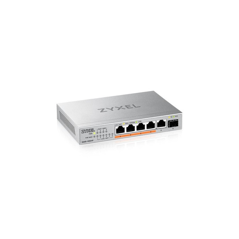 Zyxel XMG 105HP No administrado 25G Ethernet 100 1000 2500 Energia sobre Ethernet PoE Plata