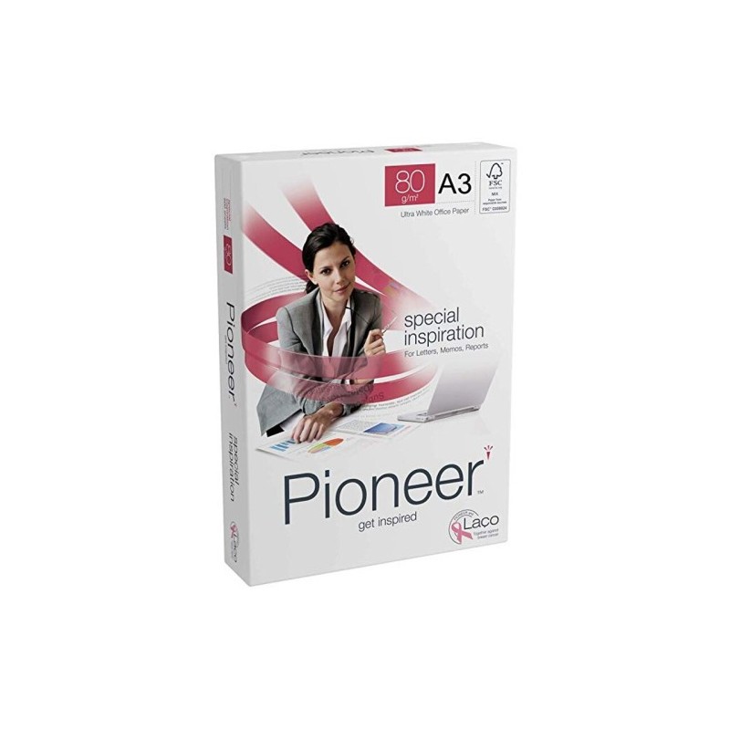 PAQUETE 500H PAPEL SPECIAL PREMIUM 80GR A3 PIONEER CIE 169 PNR0800195