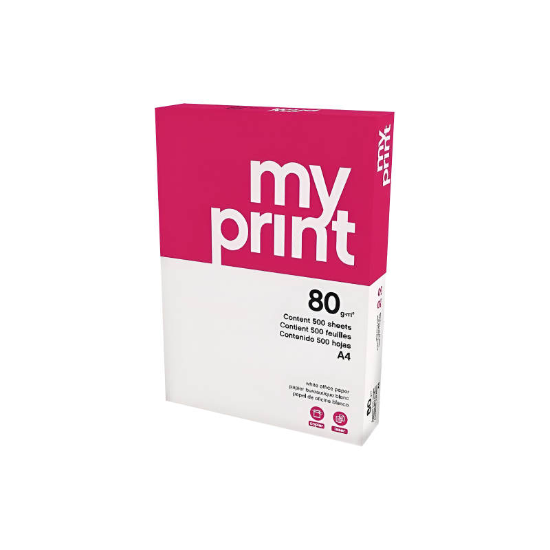 PAQUETE 500H PAPEL ECONOMY 80GR A4 MY PRINT CIE 136 MYP0800034