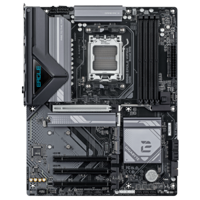 GIGABYTE B850 EAGLE WIFI6E Placa Base Procesadores AMD Ryzen Serie 9000 VRM digital de 822 fases hasta 8200MHz DDR5 OC 1xPCIe 5