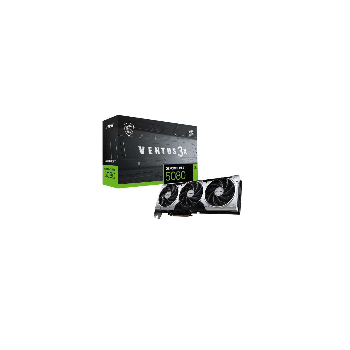 MSI VENTUS GEFORCE RTX 5080 16G 3X OC PLUS tarjeta grafica NVIDIA 16 GB GDDR7