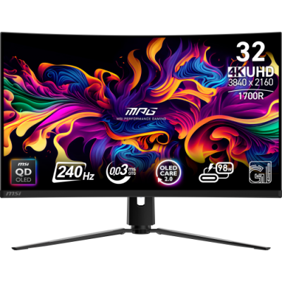MSI MPG 321CURX QD OLED pantalla para PC 80 cm 315 3840 x 2160 Pixeles 4K Ultra HD Negro