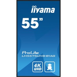 iiyama ProLite Pantalla plana para senalizacion digital 1387 cm 546 LCD Wifi 500 cd m 4K Ultra HD Negro Procesador incorporado 