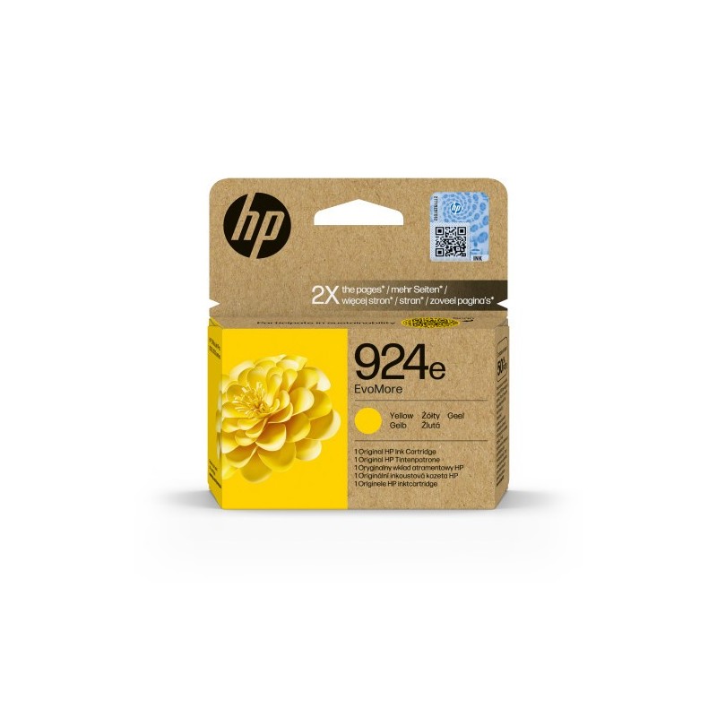 HP Cartucho de Tinta Original EvoMore 924e amarilla