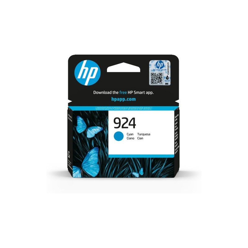 HP Cartucho de Tinta Original 924 cian