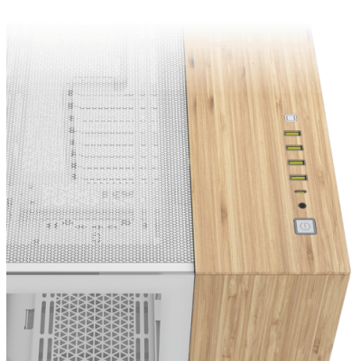 Corsair CC 9011284 WW carcasa de ordenador Midi Tower Bamboo Blanco
