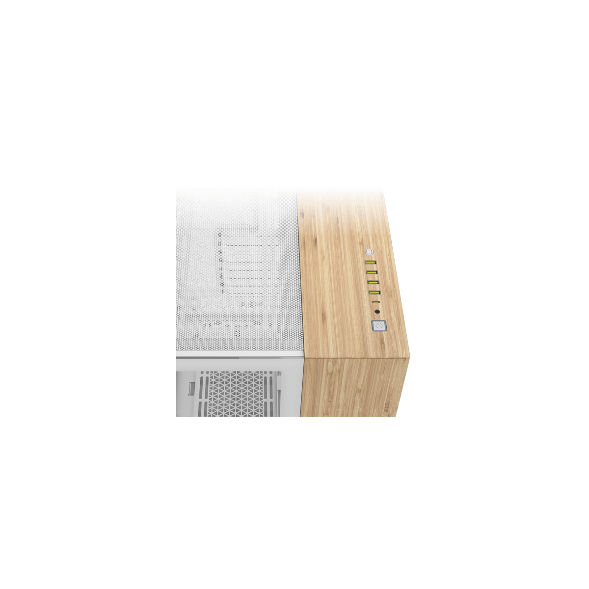 Corsair CC 9011284 WW carcasa de ordenador Midi Tower Bamboo Blanco