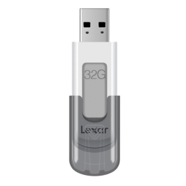 Lexar JumpDrive V100 unidad flash USB 32 GB USB tipo A 32 Gen 1 31 Gen 1 Gris Blanco