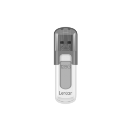 Lexar JumpDrive V100 unidad flash USB 128 GB USB tipo A 32 Gen 1 31 Gen 1 Gris Blanco
