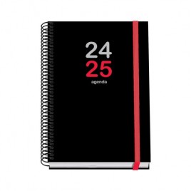 AGENDA ESCOLAR 2024 2025 TAMANO A5 TAPA CARTON FORRADO SEMANA VISTA ELITE PRIME DOHE 51769