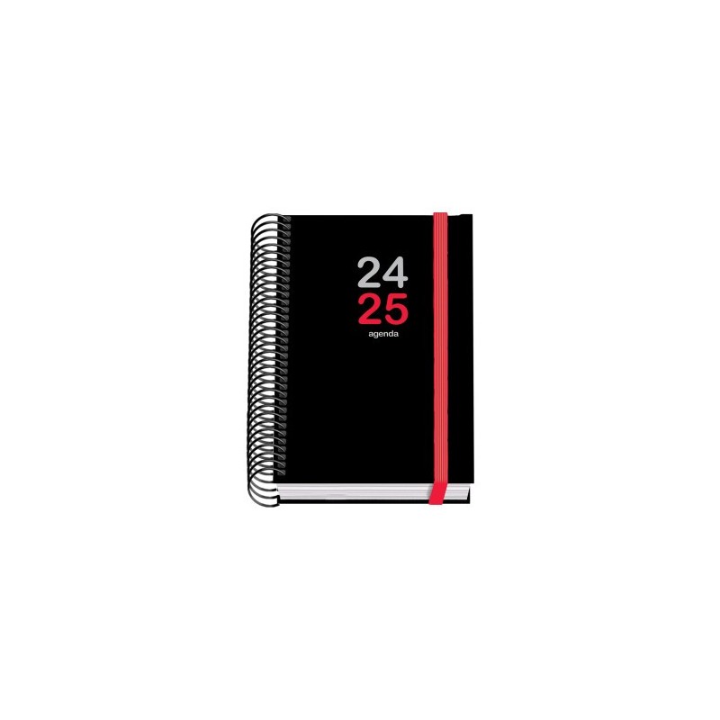 AGENDA ESCOLAR 2024 2025 TAMANO A6 TAPA CARTON FORRADO DiA PaGINA ELITE PRIME DOHE 51773