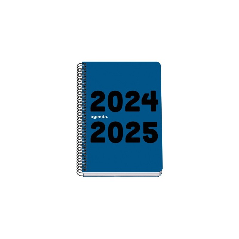 AGENDA ESCOLAR 2024 2025 TAMANO A5 TAPA POLIPROPILENO DiA PaGINA MEMORY BASIC AZUL DOHE 51755