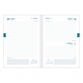 AGENDA ESCOLAR 2024 2025 TAMANO A5 TAPA POLIPROPILENO DiA PaGINA MEMORY BASIC AZUL DOHE 51755