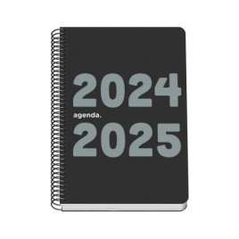 AGENDA ESCOLAR 2024 2025 TAMANO A5 TAPA POLIPROPILENO DiA PaGINA MEMORY BASIC NEGRO DOHE 51758