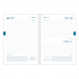 AGENDA ESCOLAR 2024 2025 TAMANO A5 TAPA POLIPROPILENO DiA PaGINA MEMORY BASIC NEGRO DOHE 51758