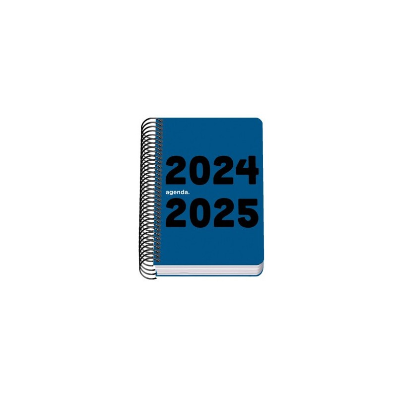 AGENDA ESCOLAR 2024 2025 TAMANO A6 TAPA POLIPROPILENO DiA PaGINA MEMORY BASIC AZUL DOHE 51763