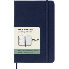 AGENDA 18 MESES 2024 2025 SEMANAL P 9 X 14 CM AZUL ZAFIRO TAPA DURA MOLESKINE DHB2018WN2Y25