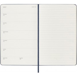 AGENDA 18 MESES 2024 2025 SEMANAL L 13 X 21 CM AZUL ZAFIRO TAPA DURA MOLESKINE DHB2018WN3Y25