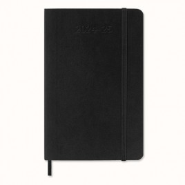 AGENDA 18 MESES 2024 2025 SEMANAL P 9 X 14 CM NEGRA TAPA BLANDA MOLESKINE DSB18WN2Y25