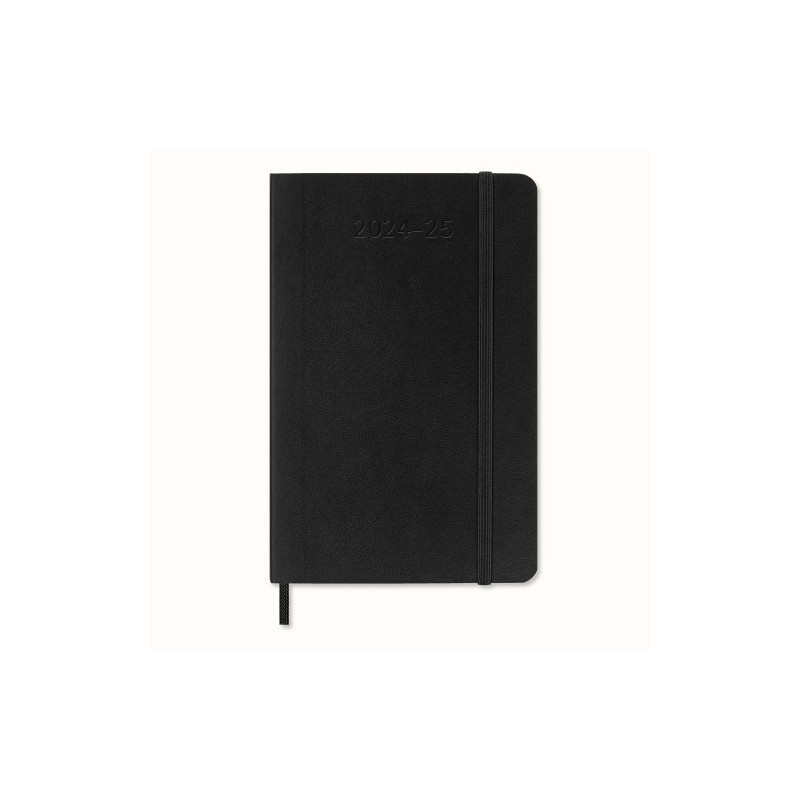 AGENDA 18 MESES 2024 2025 SEMANAL P 9 X 14 CM NEGRA TAPA BLANDA MOLESKINE DSB18WN2Y25