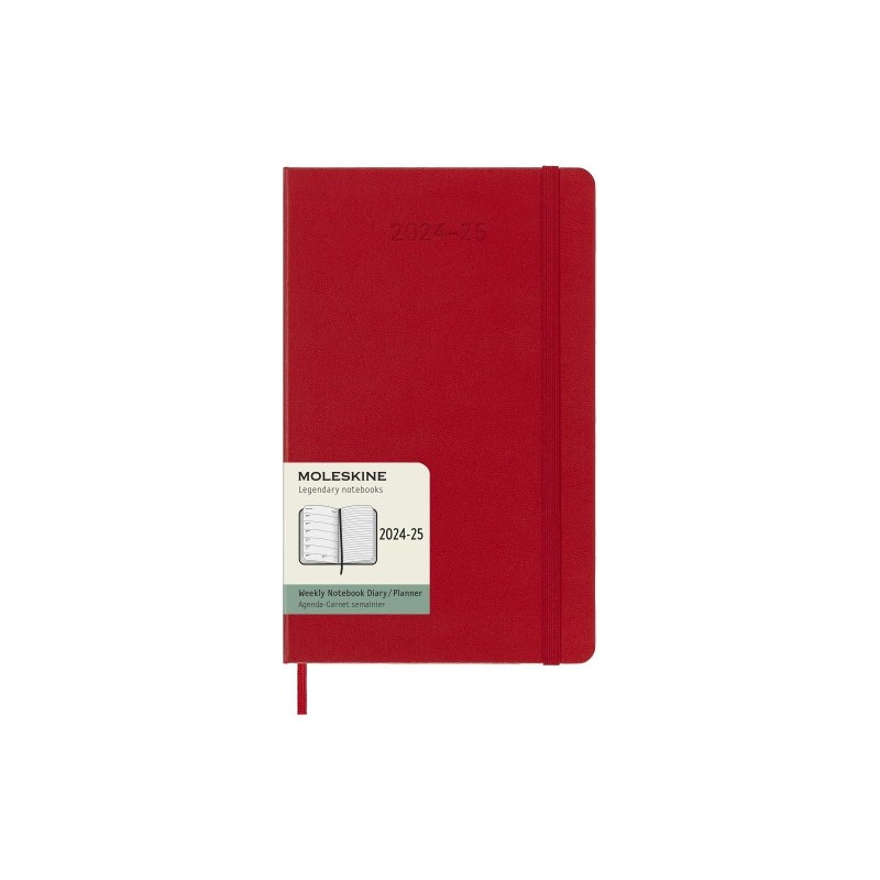 AGENDA 18 MESES 2024 2025 SEMANAL P 9 X 14 CM ROJO ESCARLATA TAPA BLANDA MOLESKINE DSF218WN2Y25