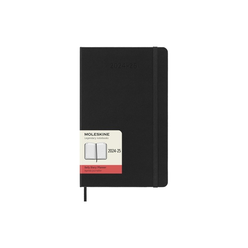 AGENDA 18 MESES 2024 2025 DIARIA L 13 X 21 CM NEGRA TAPA DURA MOLESKINE DHB18DC3Y25