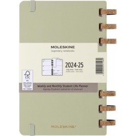 AGENDA 12 MESES 2025 ACADeMICA ESPIRAL L 13 X 21 CM KIWI TAPA DURA MOLESKINE DHSPK5212AMWH3Y25