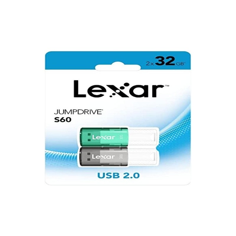 LEXAR 2X32GB PACK JUMPDRIVE S60 USB 20 FLASH DRIVE
