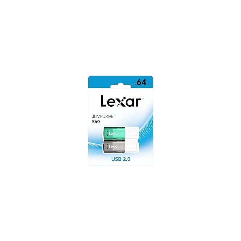 LEXAR 2X64GB PACK JUMPDRIVE S60 USB 20 FLASH DRIVE