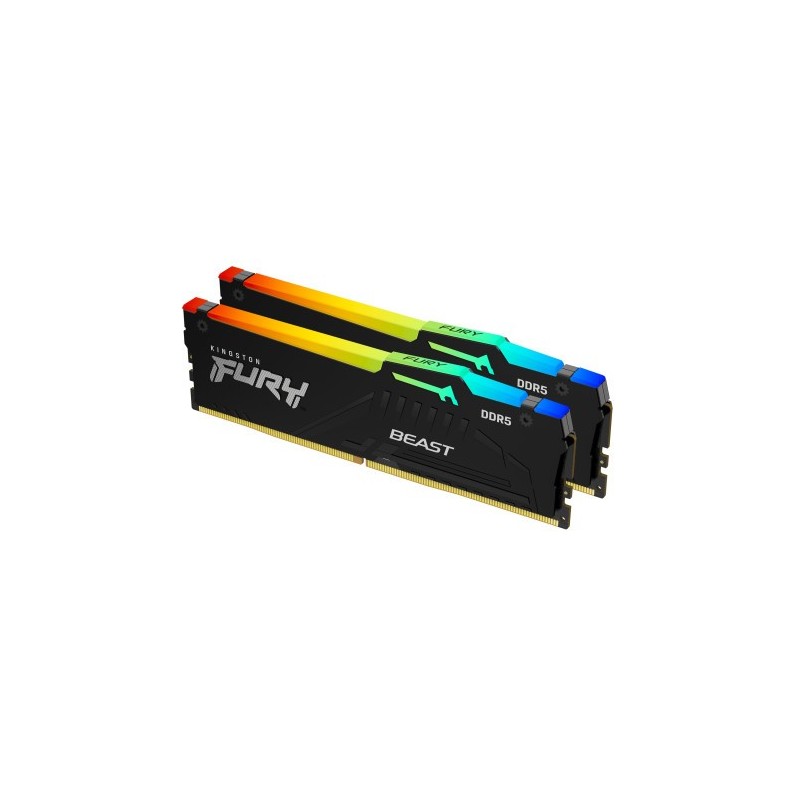 MEMORIA KINGSTON 16GB KIT2 6000MT S DDR5 CL30  FURY BEAST RGB EXPO KF560C30BBEAK2 16