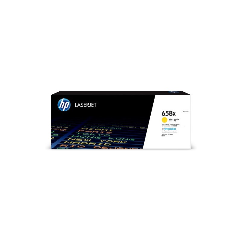 HP Cartucho de toner Original LaserJet 658X amarillo de alta capacidad