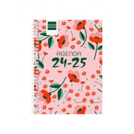 AGENDA ESCOLAR 2024 2025 8º 120X164 SEMANA VISTA HORIZONTAL COOL FLORAL FINOCAM 645000625