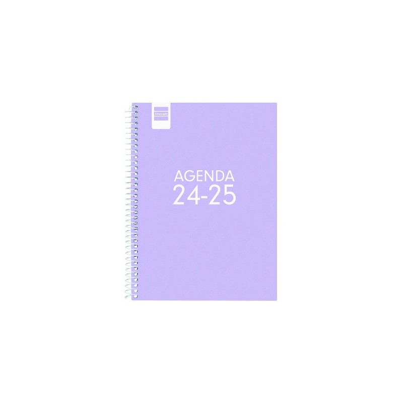 AGENDA ESCOLAR 2024 2025 4º 155X212 SEMANA VISTA HORIZONTAL COOL LILA FINOCAM 645040825